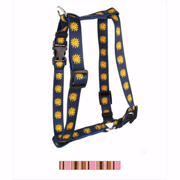 Pink and Brown Stripes with Scallops Roman Harness - Small/Medium